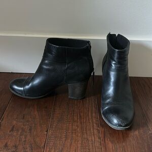 Clarks Black leather ankle boots